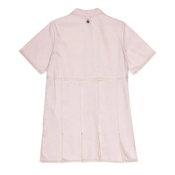 Ganni Light Pink Button-Up Dress - Picture 3 of 9